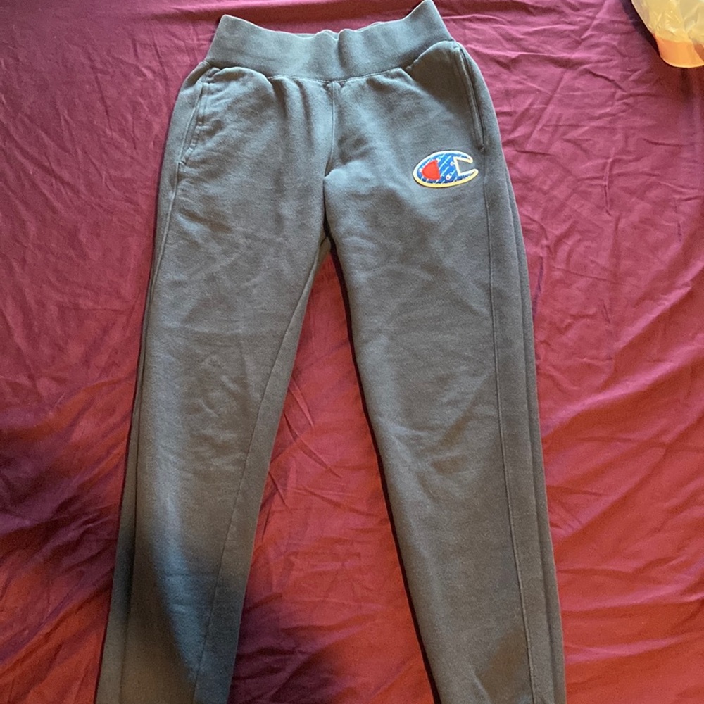 Champion navy blue high waisted ankle cuff sweat pants